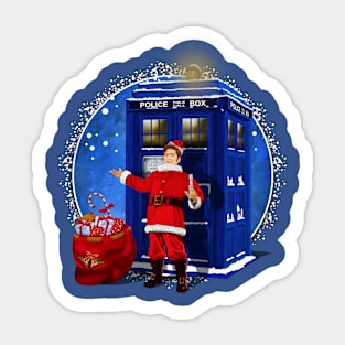 10th Doctor as Santa Claus Sticker